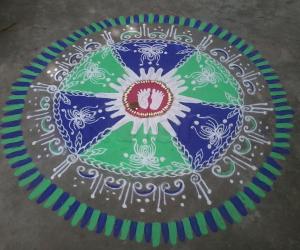 Rangoli: Krishna Jayanthi kolam!